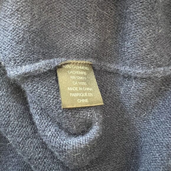 360Cashmere Sweater Women's S Blue 100% Cashmere Oversized 3/4 Sleeve Pullover - Picture 4 of 5